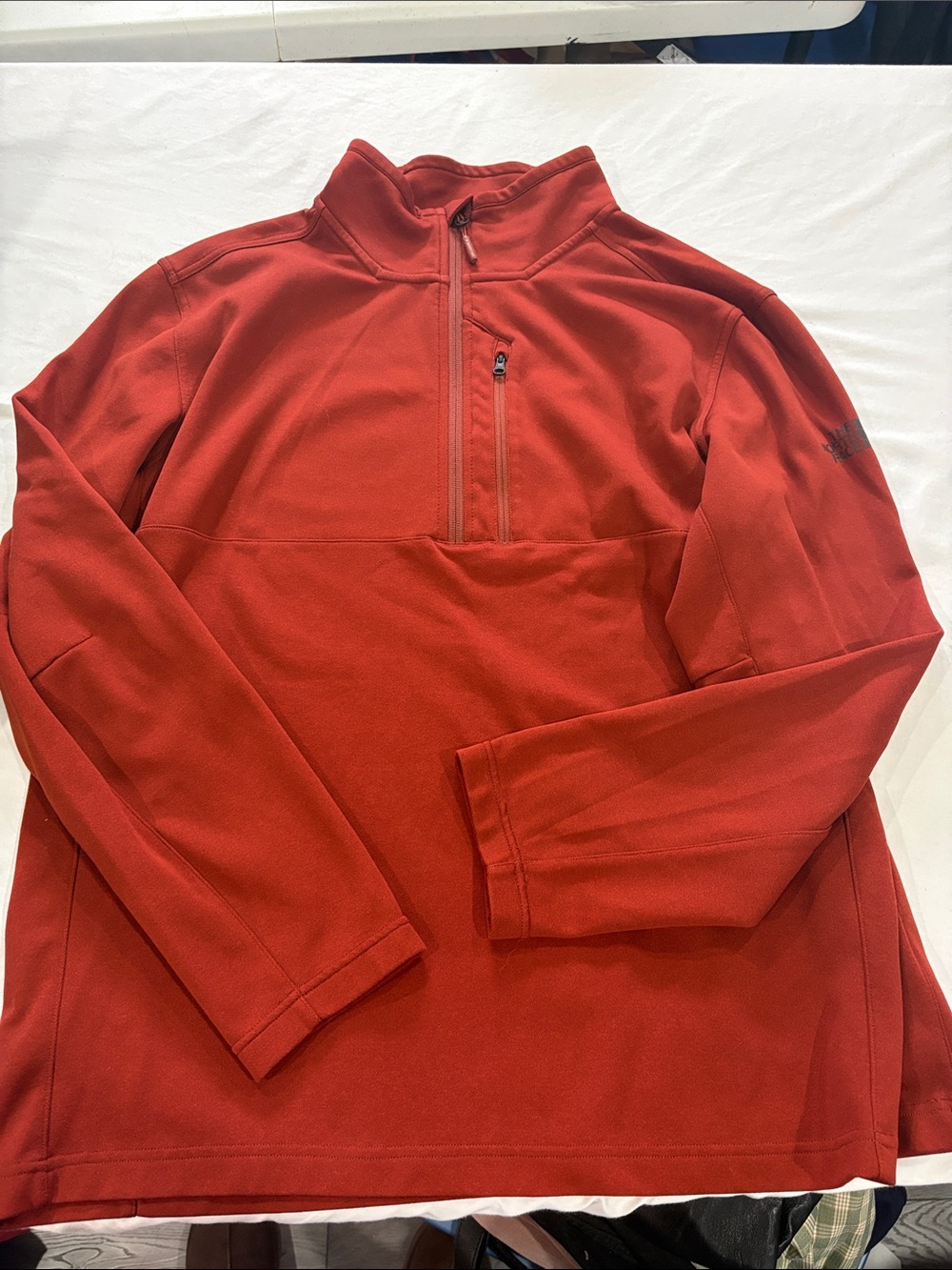 The North Face Men's Rust Red Quarter-Zip Fleece Pullover